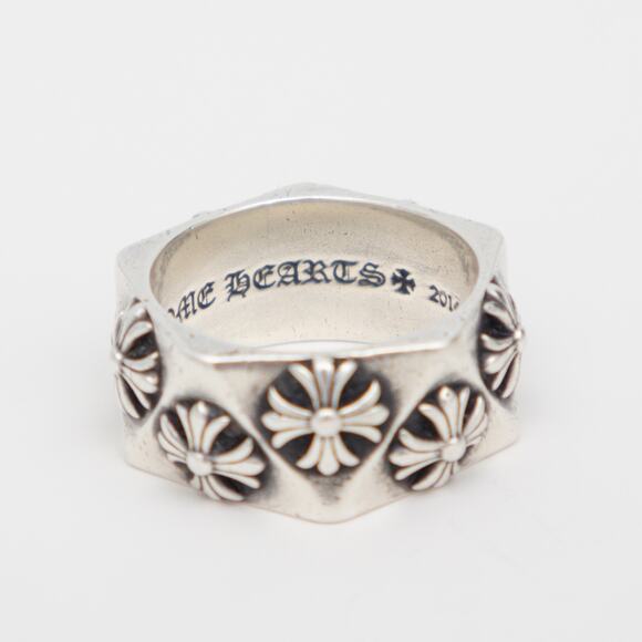 RARE CHROME HEARTS 2014 PENTAGON CH PLUS RING 925 Sterling Silver USA Size : 10 - Picture 16 of 16